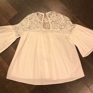 Chicwish white crochet tunic